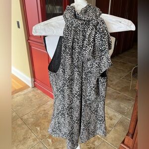 Ramy Brook Black and White Animal Print top